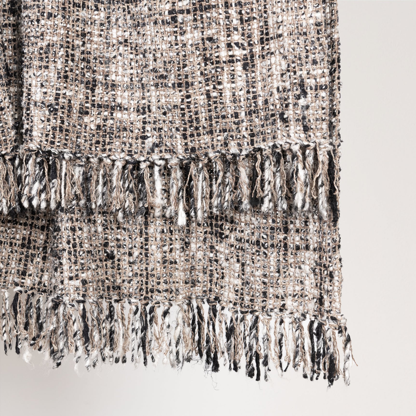 TC Porter Black/Ivory 50x70 Throw - Ornate Home