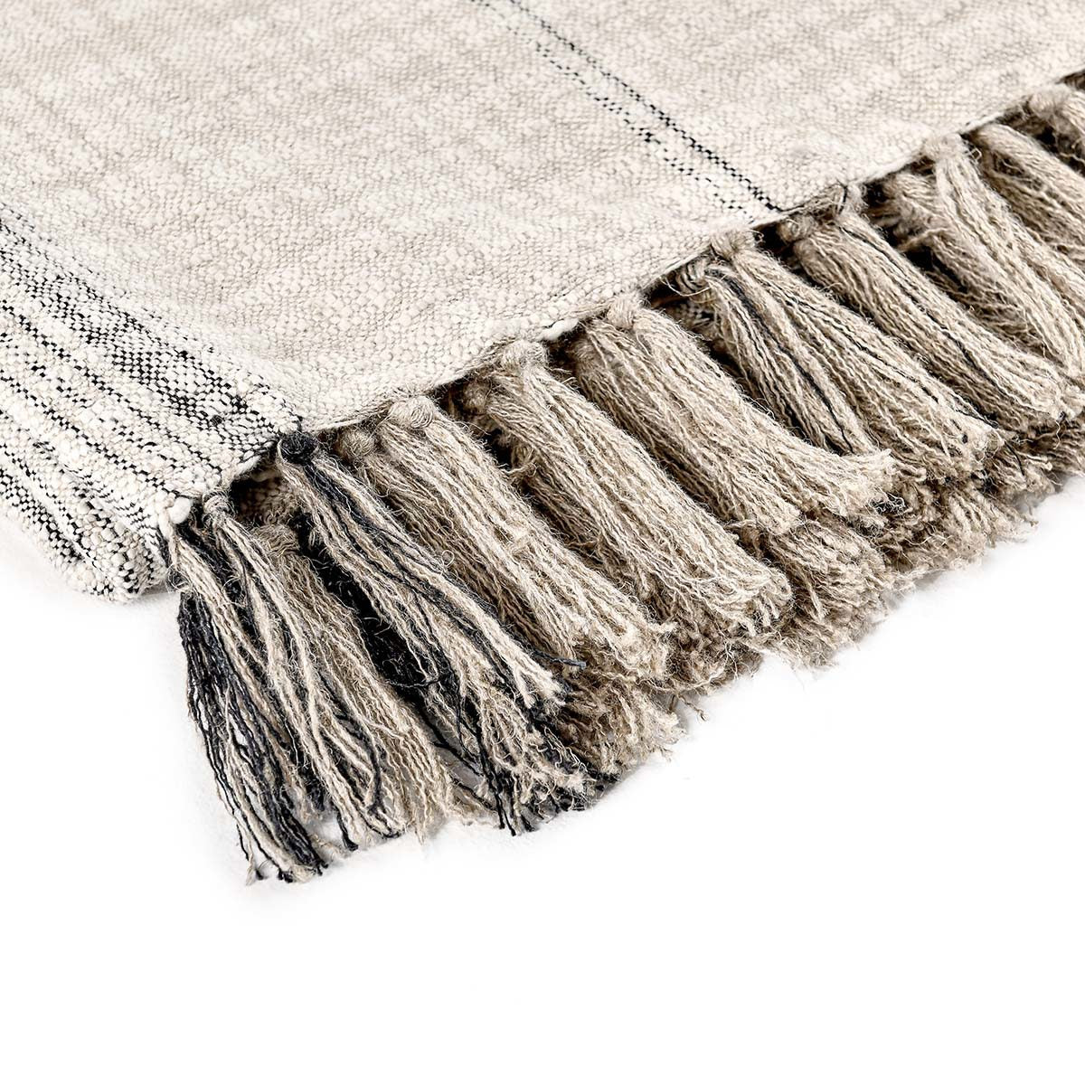 TC Ria Natural/Black Throw 50x70 - Ornate Home