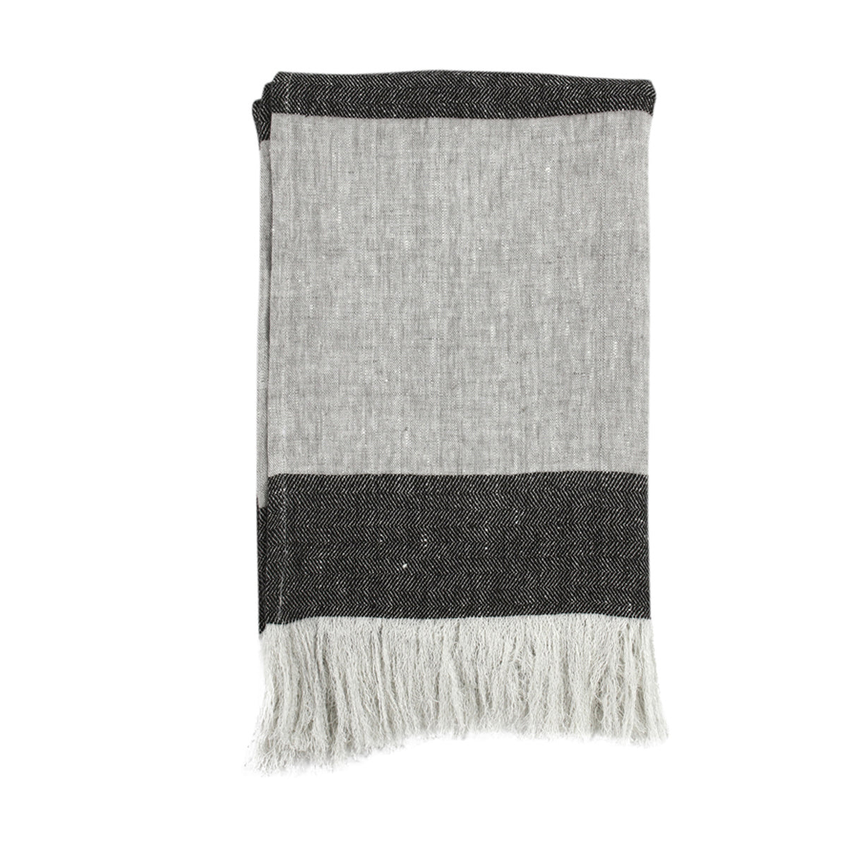 TC Talara Natural/Charcoal Throw 50x70 - Ornate Home