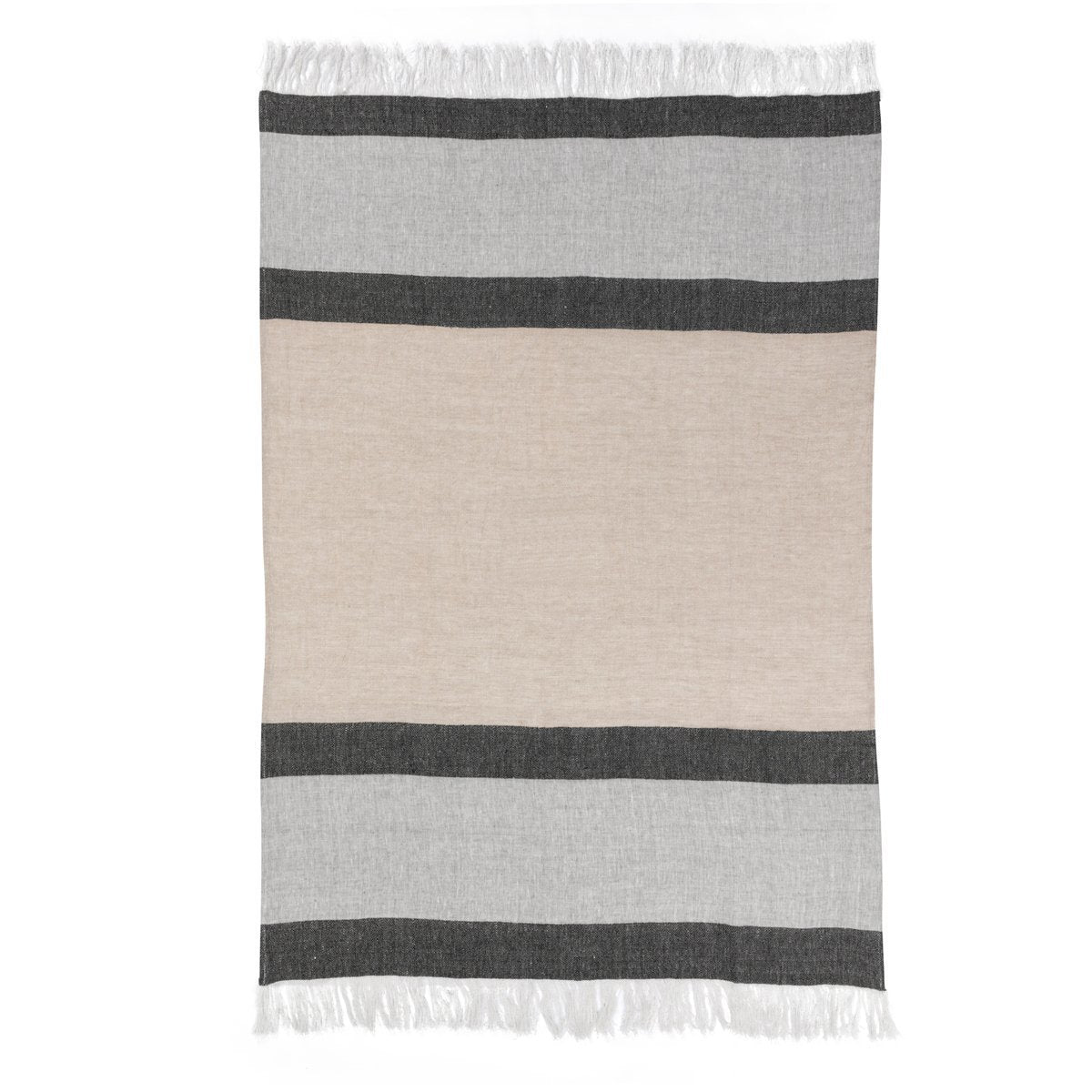TC Talara Natural/Charcoal Throw 50x70 - Ornate Home