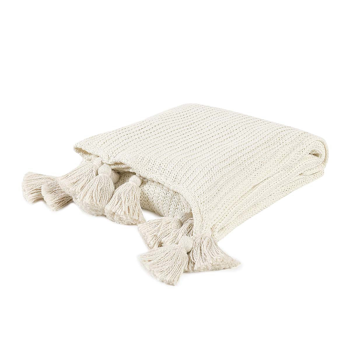 TC Veda Ivory 50x70 Throw - Ornate Home