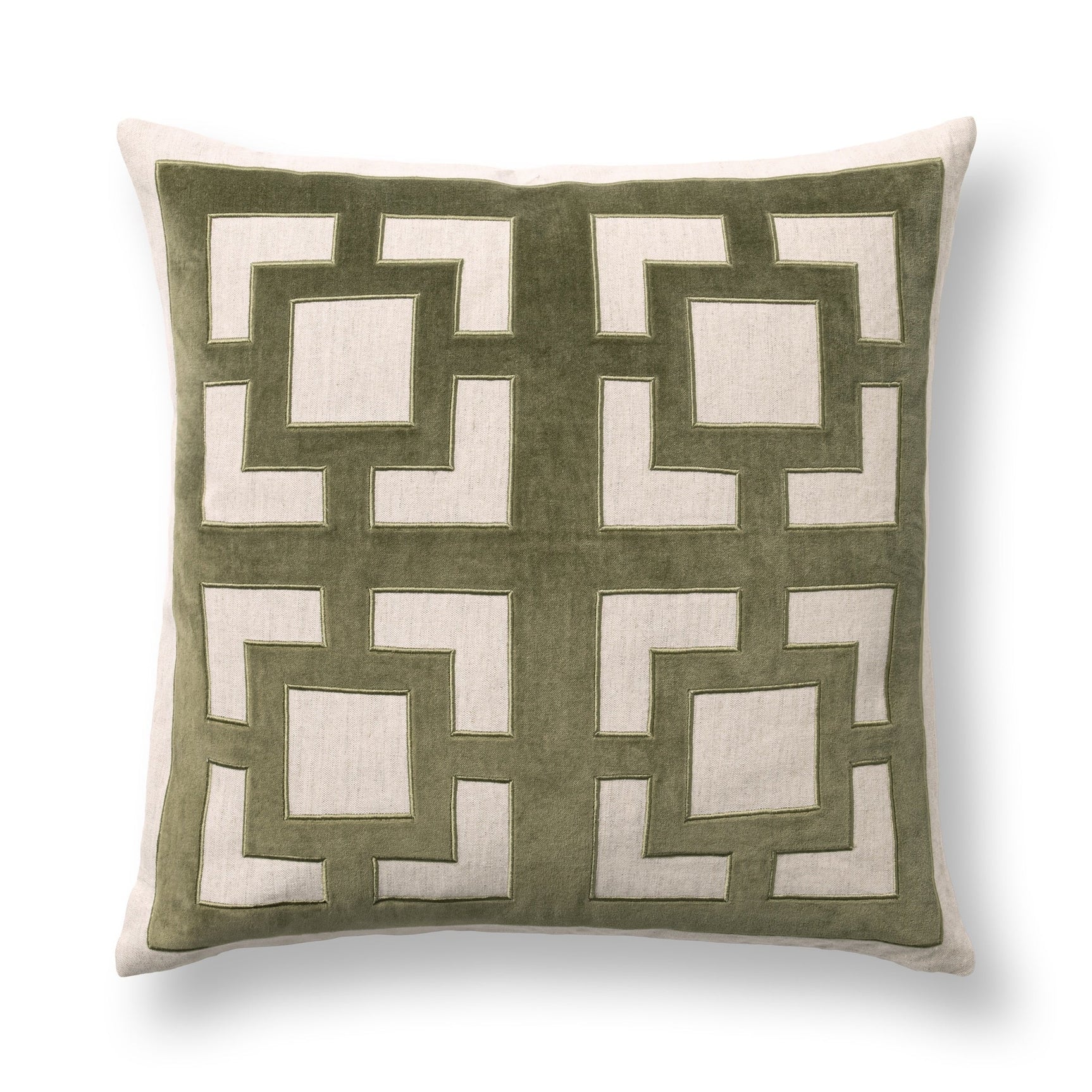 TD Corbin Olive Green 22x22 Throw Pillow (Set of 2) - Ornate Home