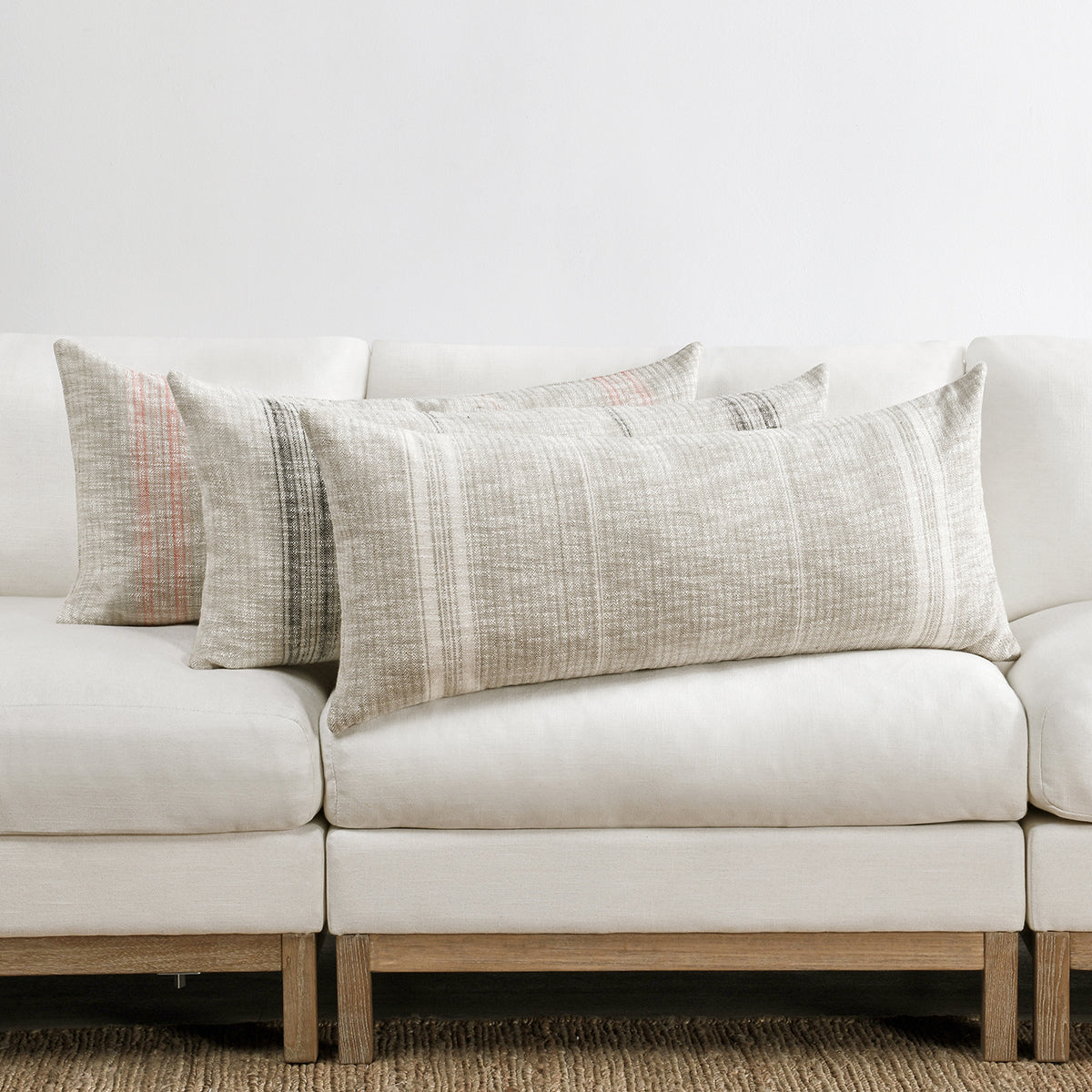 TL Ria Natural/Black Multiple Sizes Throw Pillow - Ornate Home