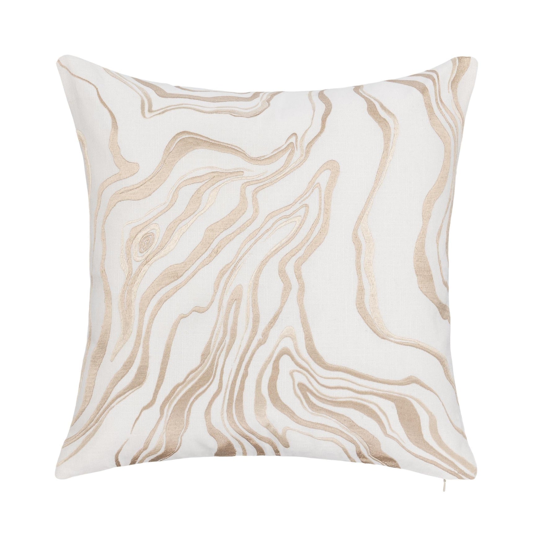 TQ Drift Ivory/Natural 22x22 Throw Pillow (Set of 2) - Ornate Home