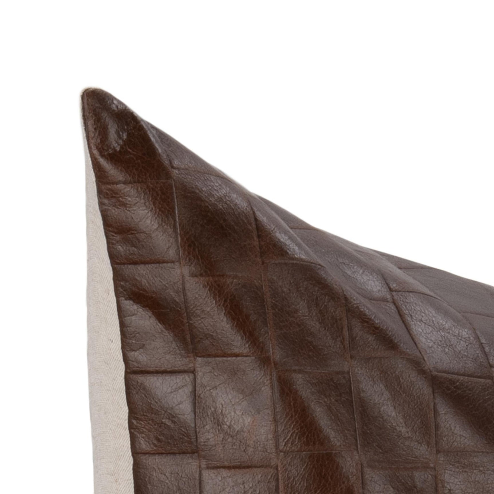 TQ Leather Seston Brown 20x20 Throw Pillow (Set of 2) - Ornate Home