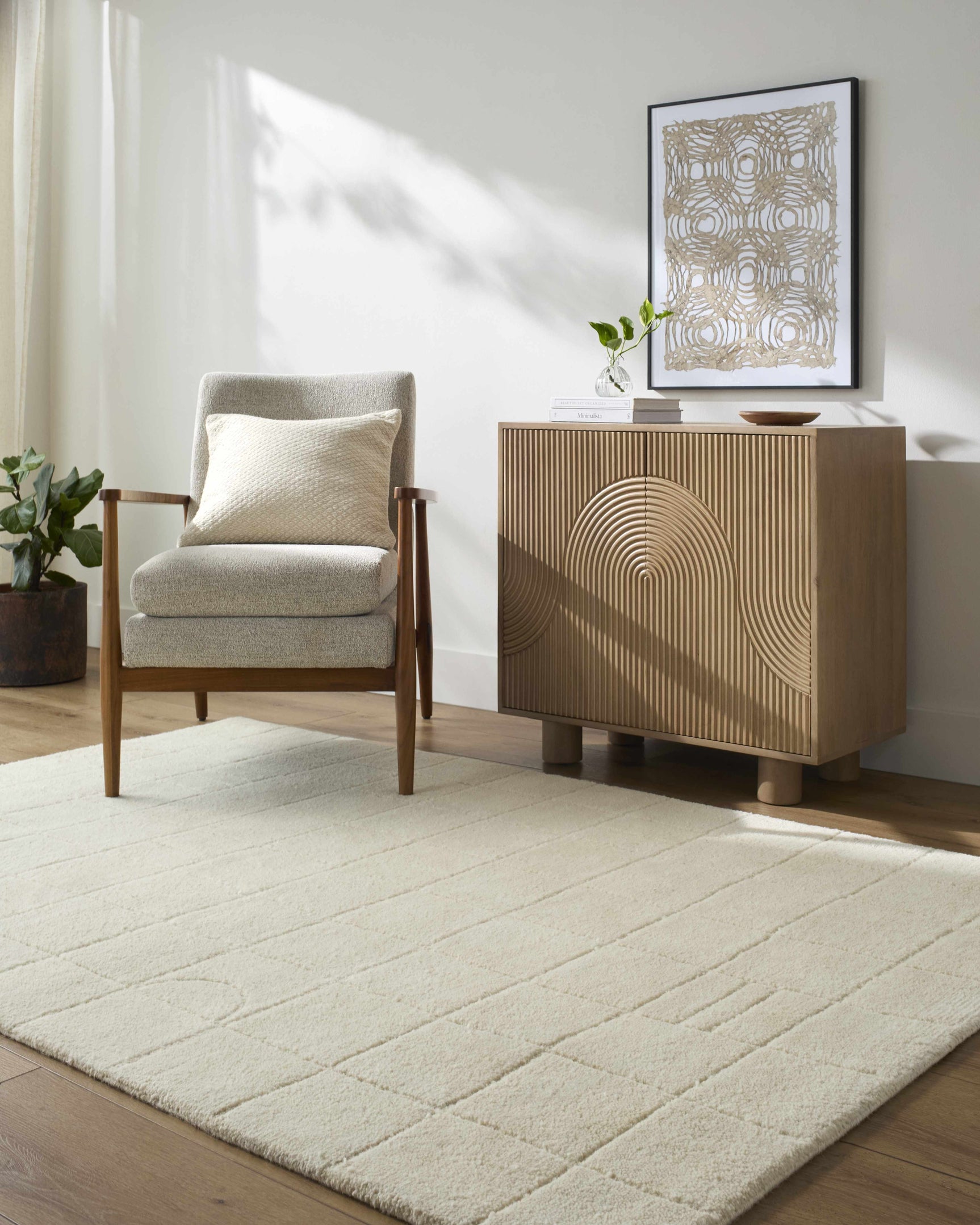 Tuuka Silver Beige Area Rug - Clearance