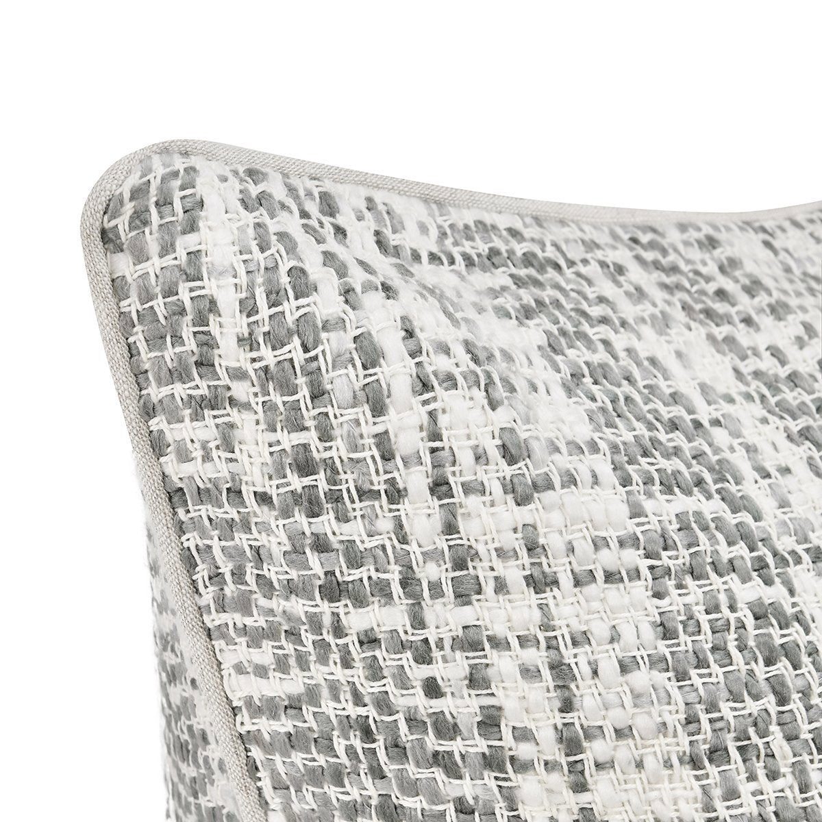 TW Brax Gray/Ivory 22x22 Throw Pillow (Set of 2) - Ornate Home