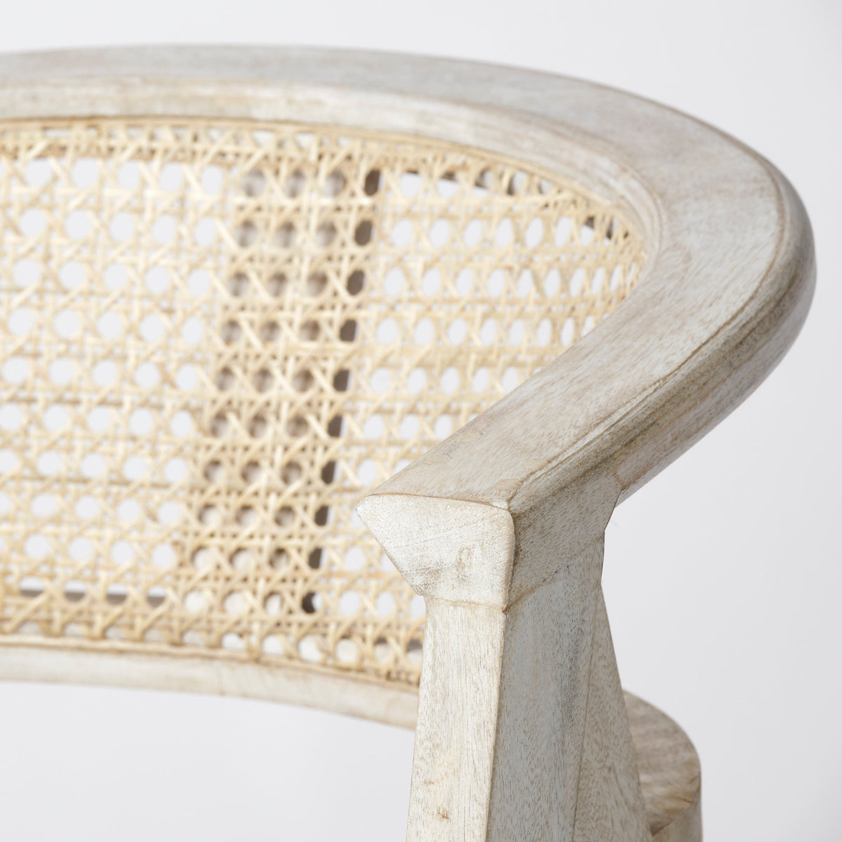 Tabitha Beige/Blonde Fabric/Rattan Seat Wood Frame Bar Stool - Ornate Home