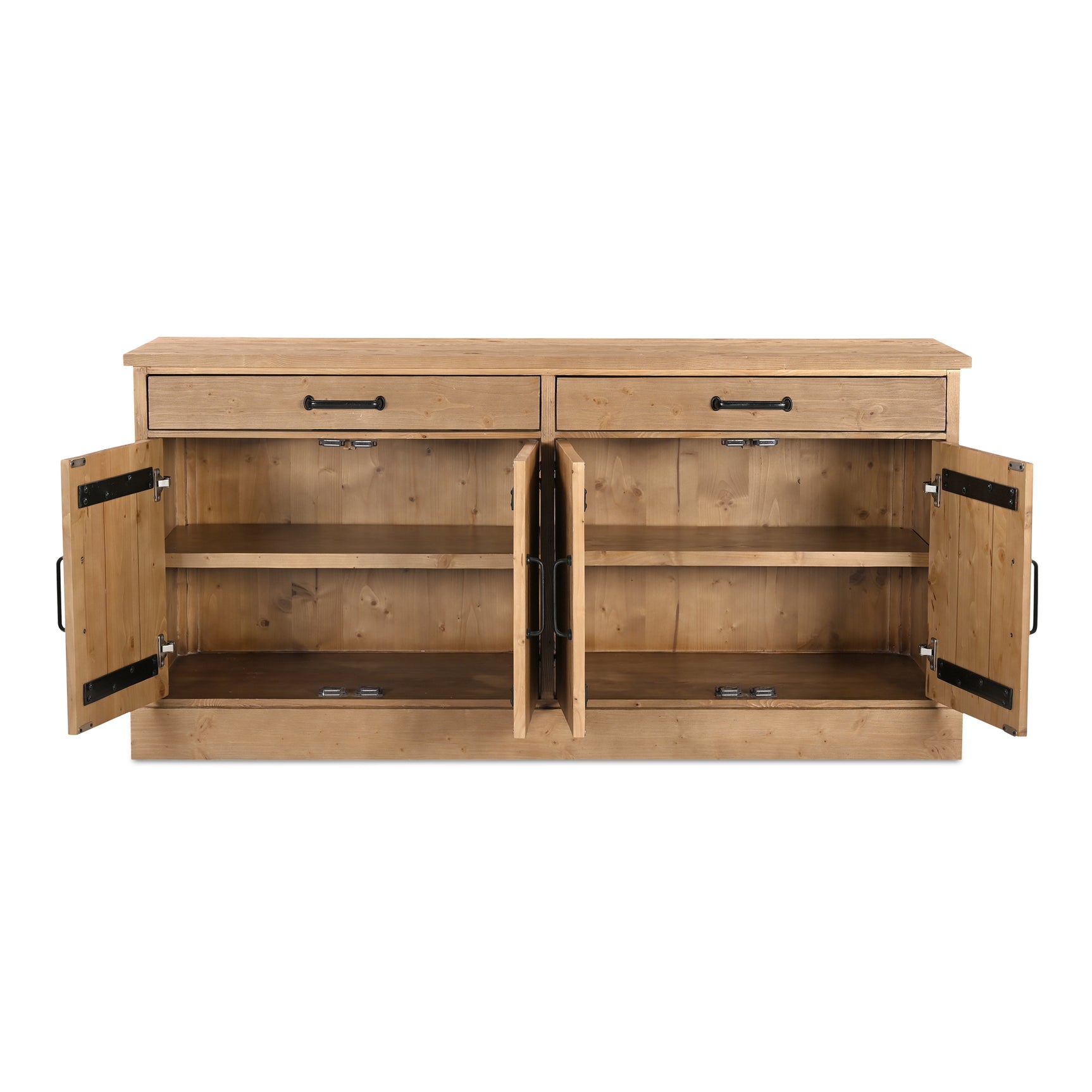 Tade Honey Pine 2 Drawer Sideboard - Ornate Home