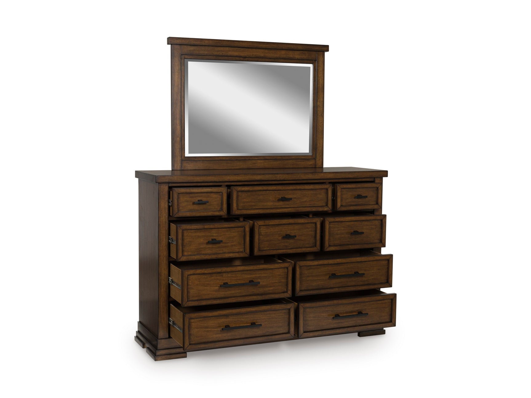 Taffenbrook Brown Dresser and Mirror - Ornate Home