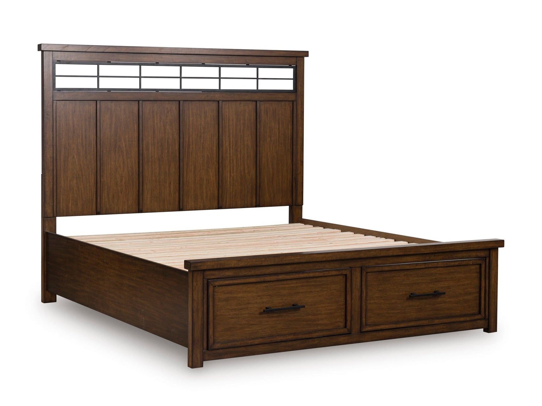 Taffenbrook Brown King Panel Storage Bed (Online Special Price) - Ornate Home