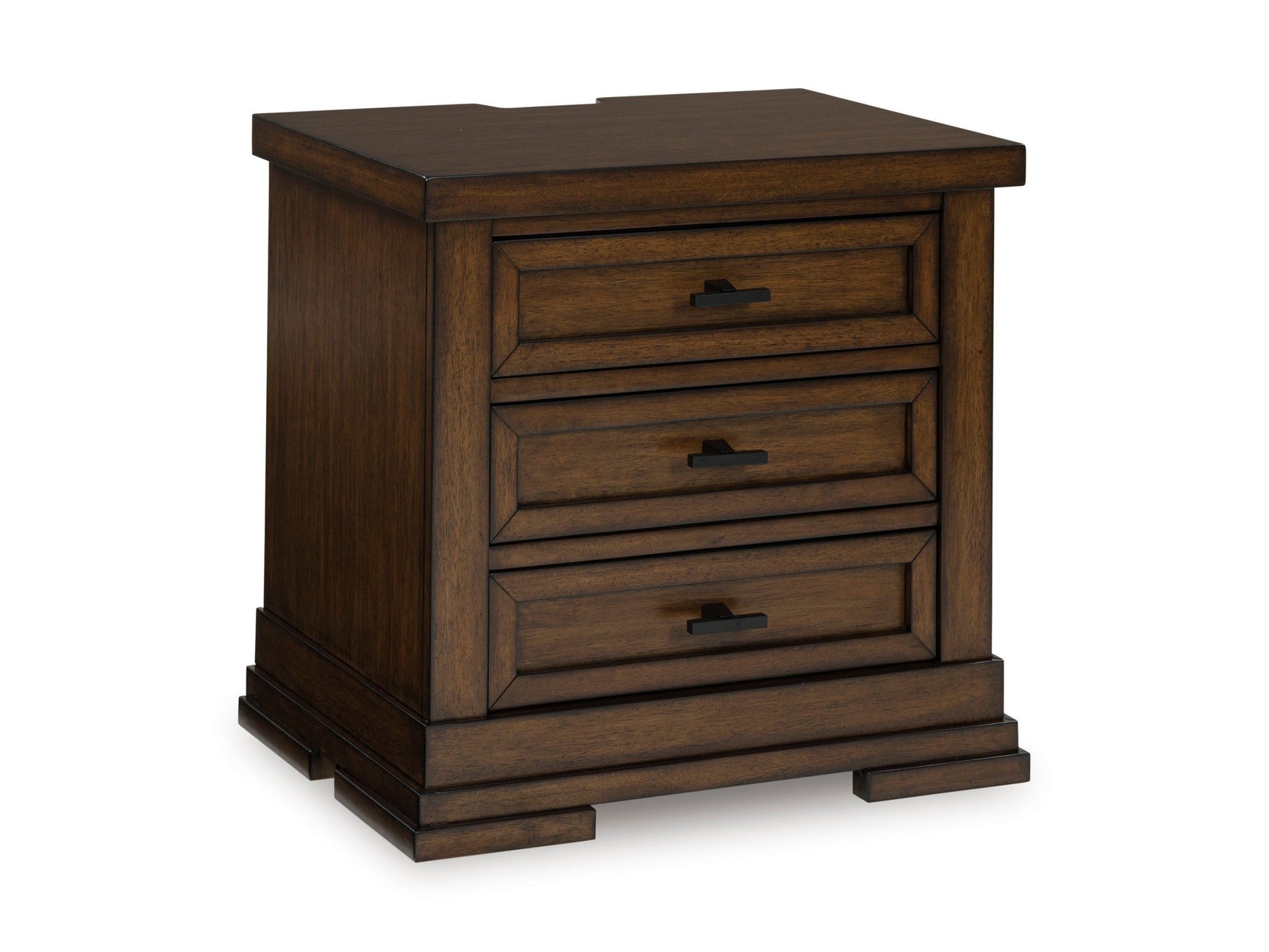 Taffenbrook Brown Three Drawer Nightstand - Ornate Home