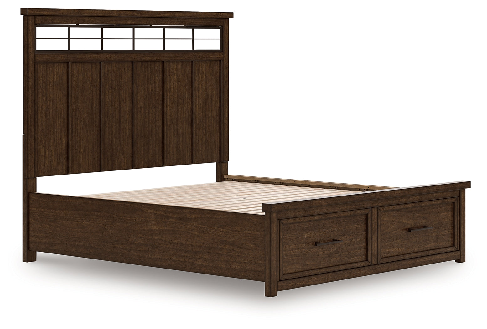 Taffenbrook Medium Brown California King Panel Storage Bed (Online Special Price) - Ornate Home