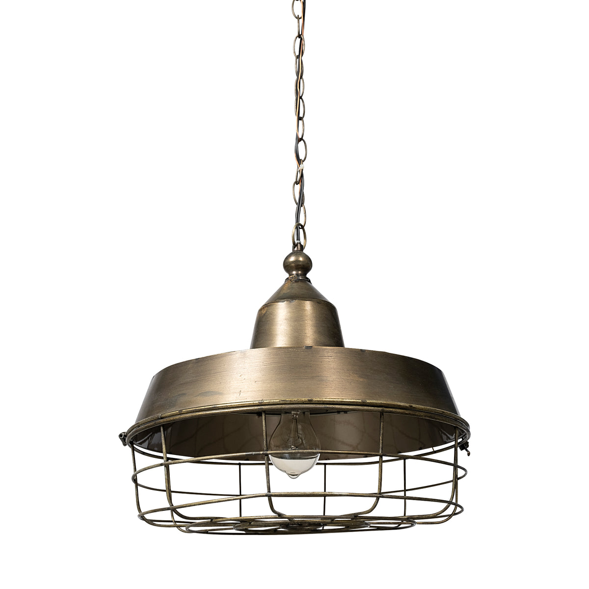 Tahla Gold Metal Cage Pendant Light - Ornate Home