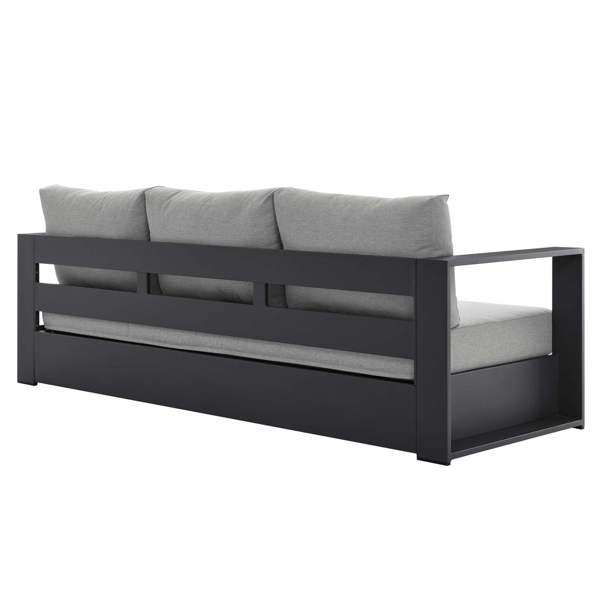 Tahoe Gray Outdoor Patio Powder-Coated Aluminum Sofa - Ornate Home