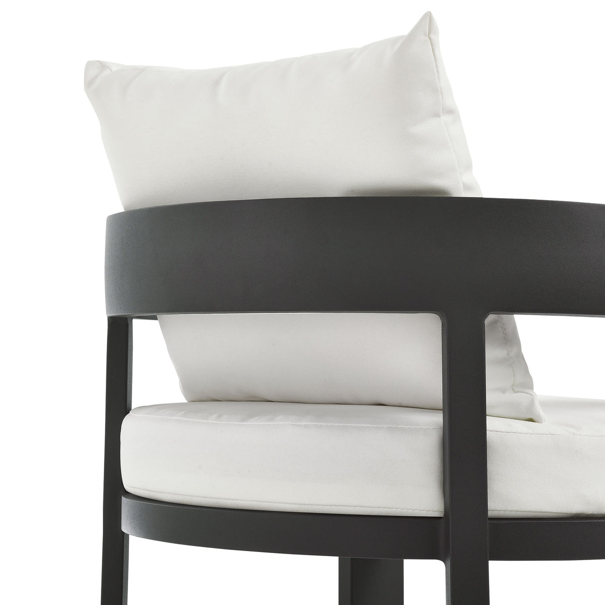 Tahoe Gray/White Outdoor Patio Aluminum Dining Chair - Ornate Home