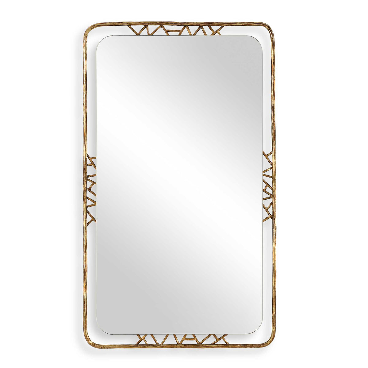 Tahoma Antiqued Gold Mirror - Ornate Home