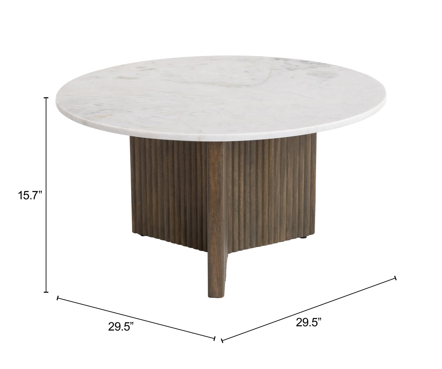 Tailo White & Brass Coffee Table - Ornate Home