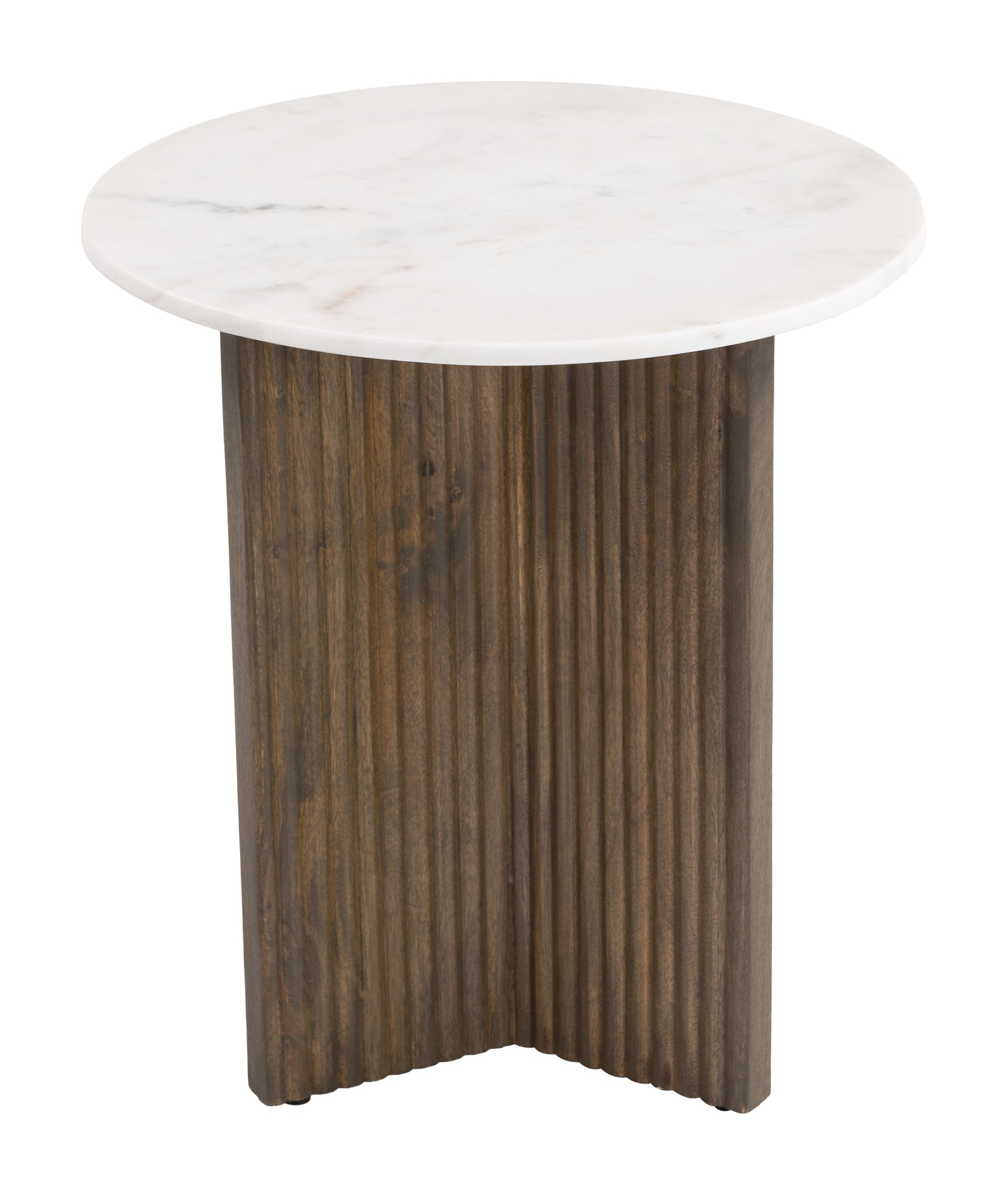Tailo White & Brass Side Table - Ornate Home