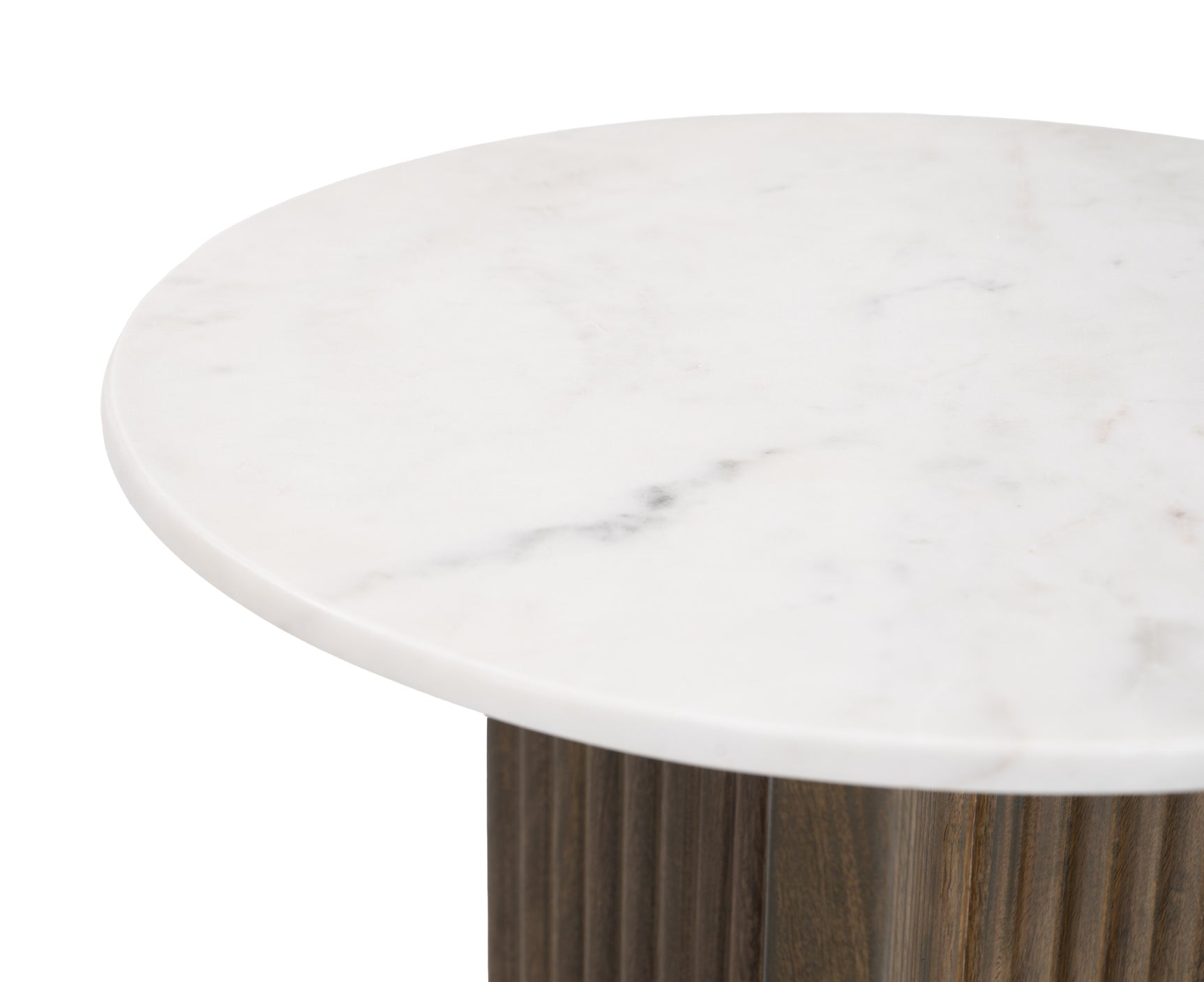 Tailo White & Brass Side Table - Ornate Home