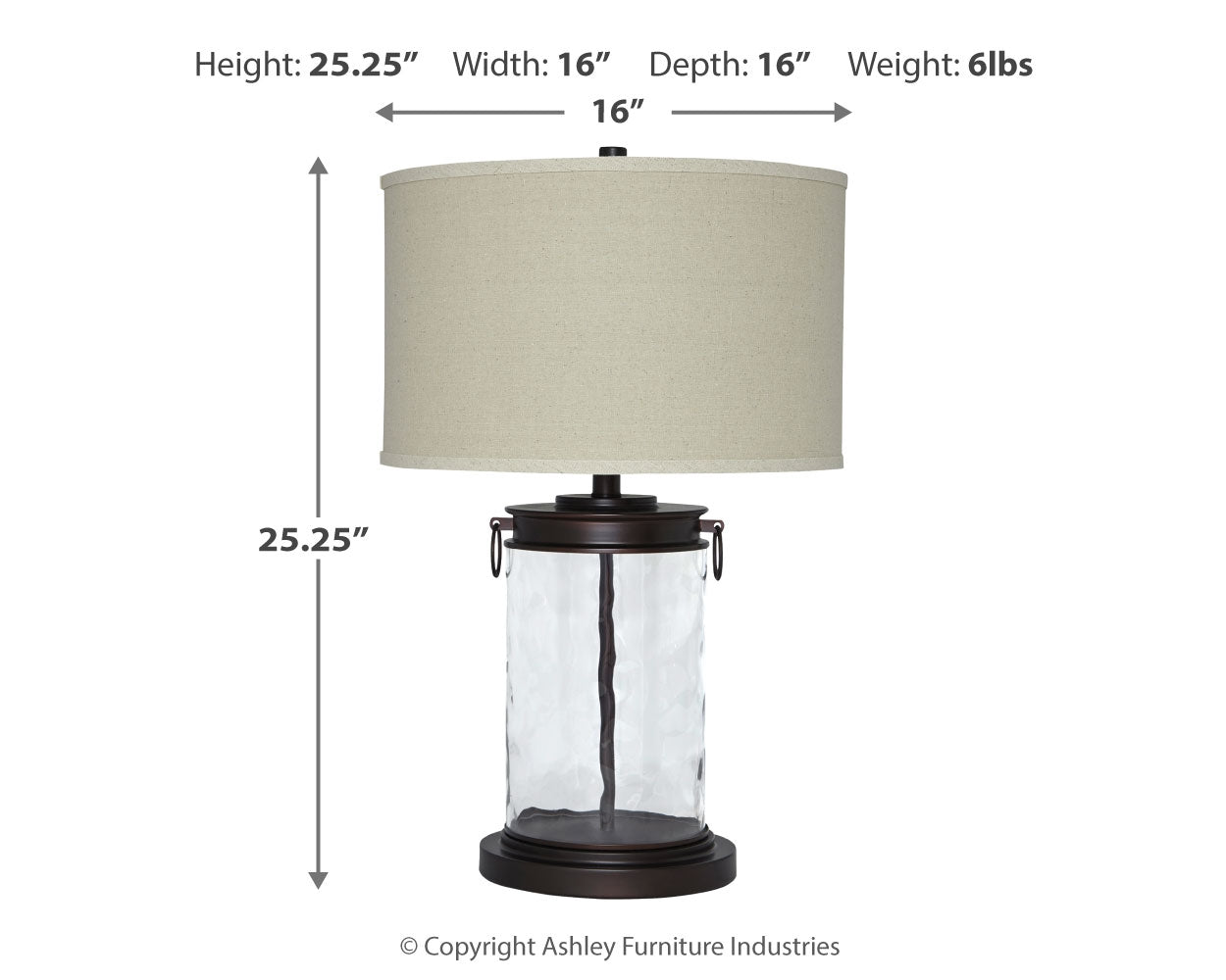 Tailynn Clear/Bronze Table Lamp (Set of 2) (Online Special Price) - Ornate Home