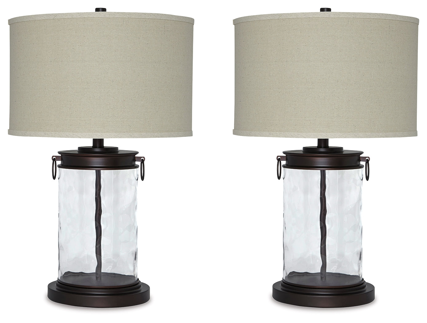 Tailynn Clear/Bronze Table Lamp (Set of 2) - Ornate Home