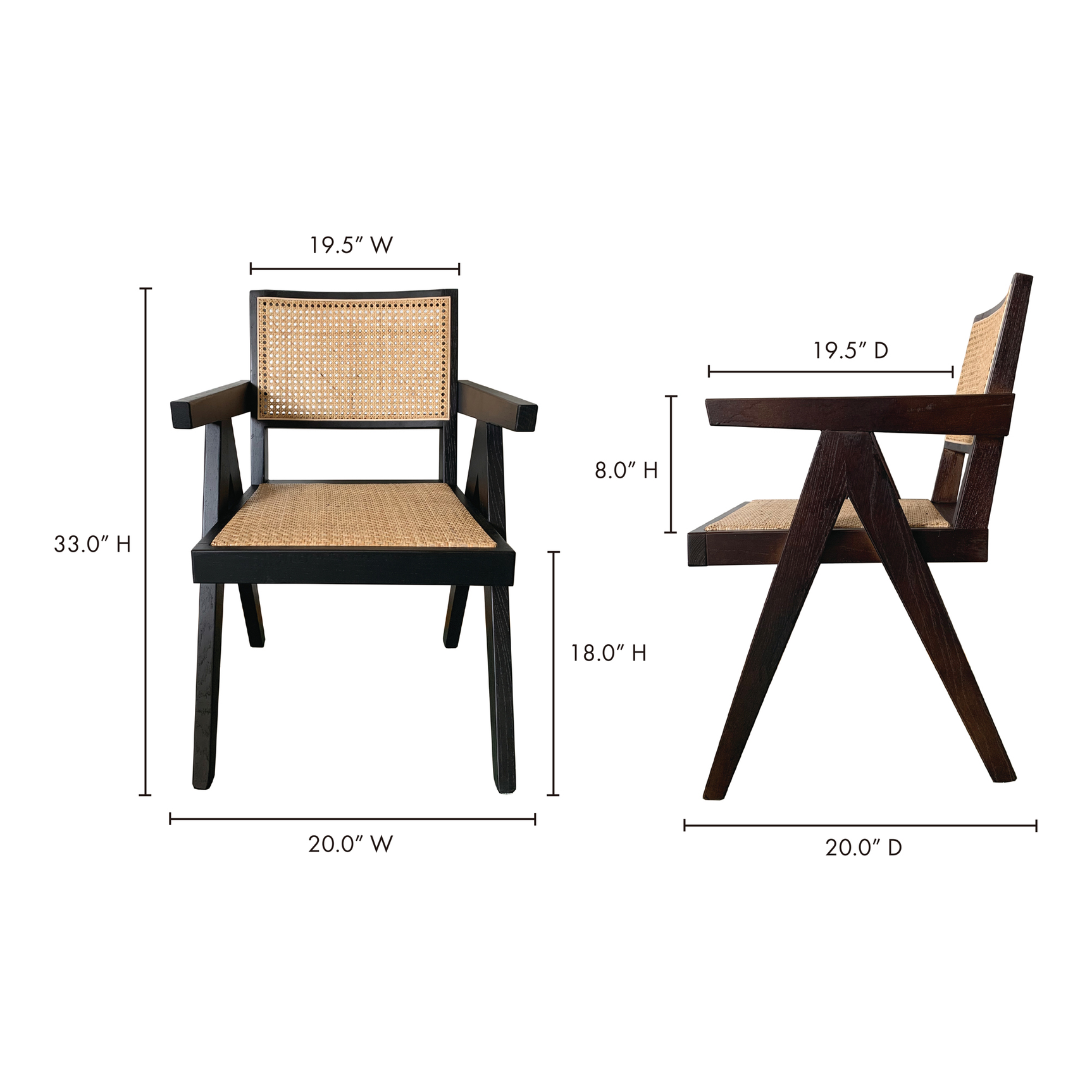 Takashi Black Chair (Set of 2) - Ornate Home