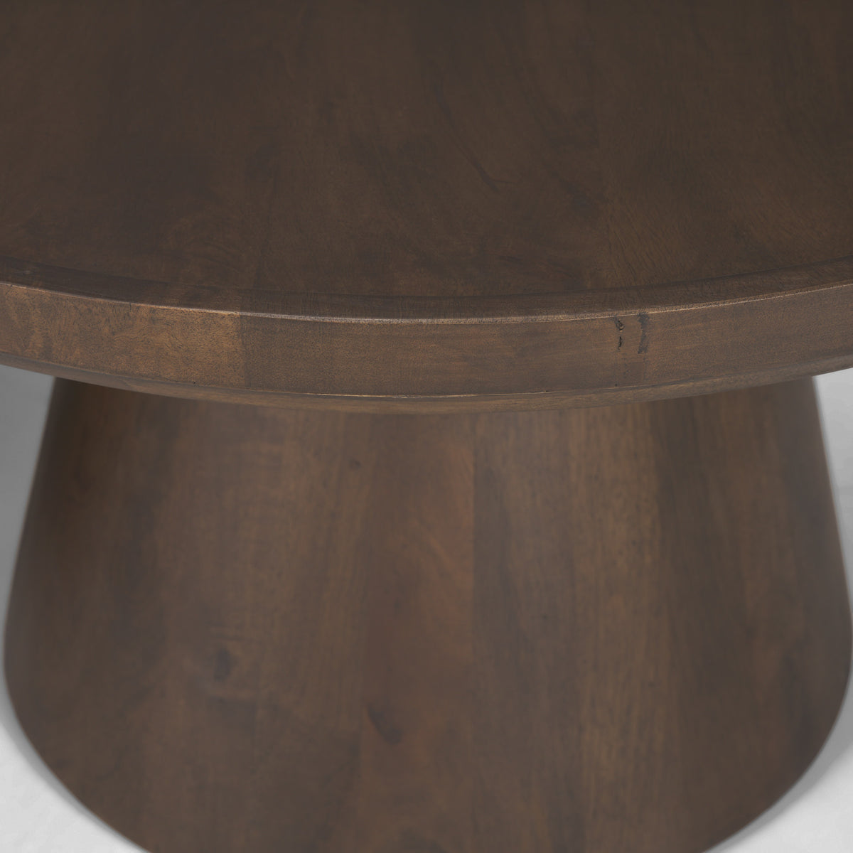 Takoda Dark Brown Wood Tapered Drum Nesting Coffee Tables - Ornate Home