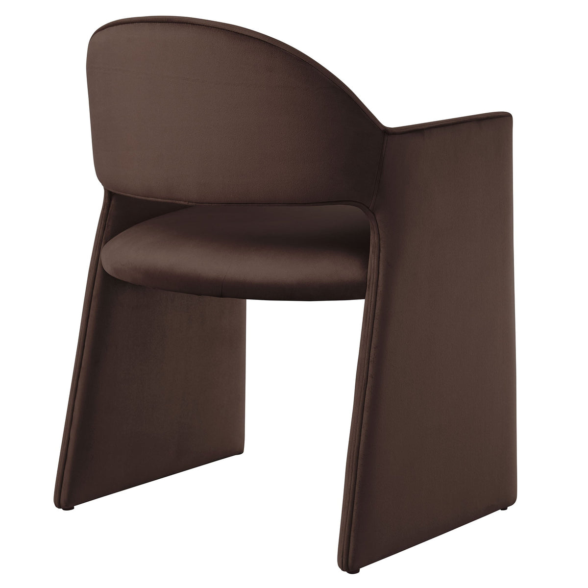 Talia Chocolate Brown Performance Velvet Dining Armchair - Ornate Home