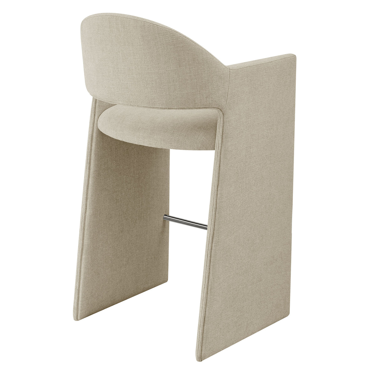 Talia Linen 41 Inch Upholstered Fabric Bar Stool - Ornate Home
