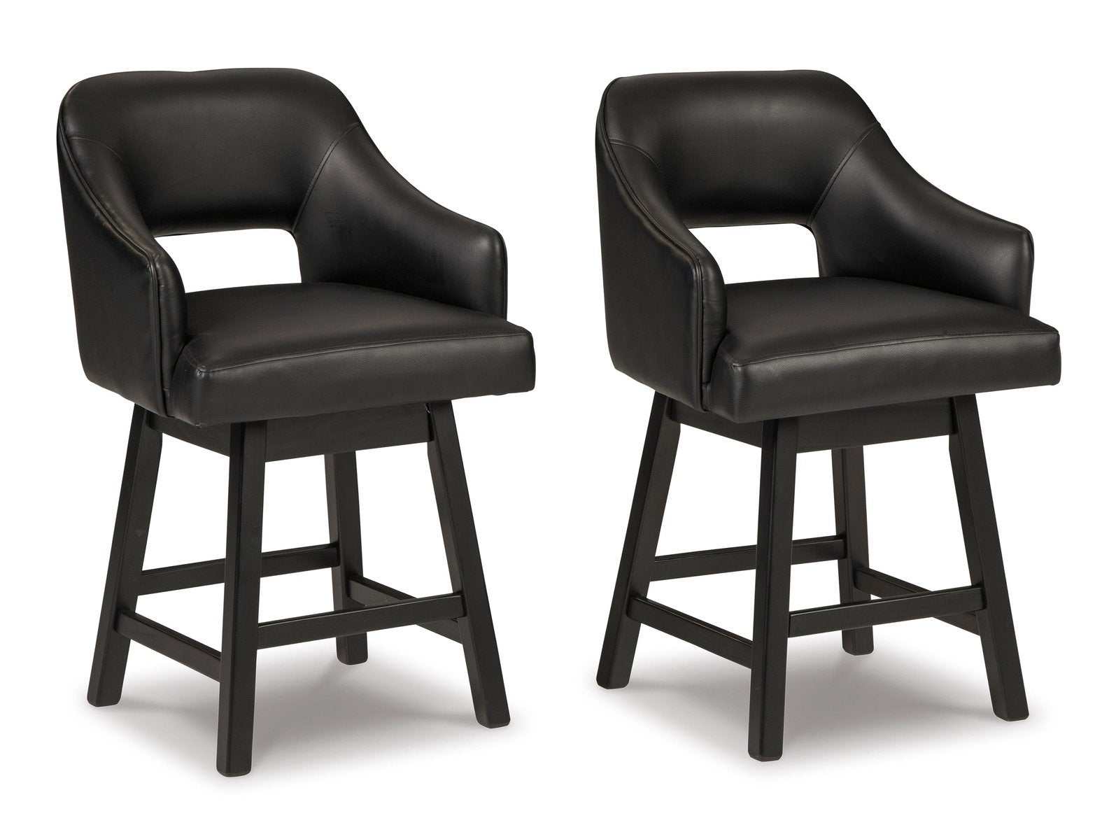 Tallenger Black Counter Height Chair (Set of 2) - Ornate Home