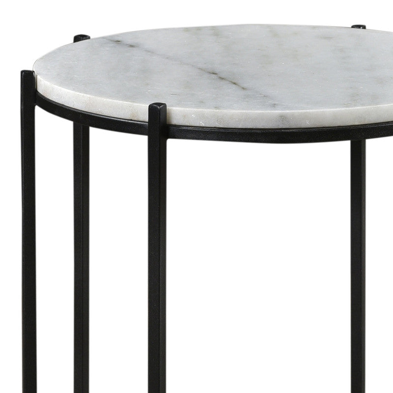 Talley Black/White Accent Table - Ornate Home
