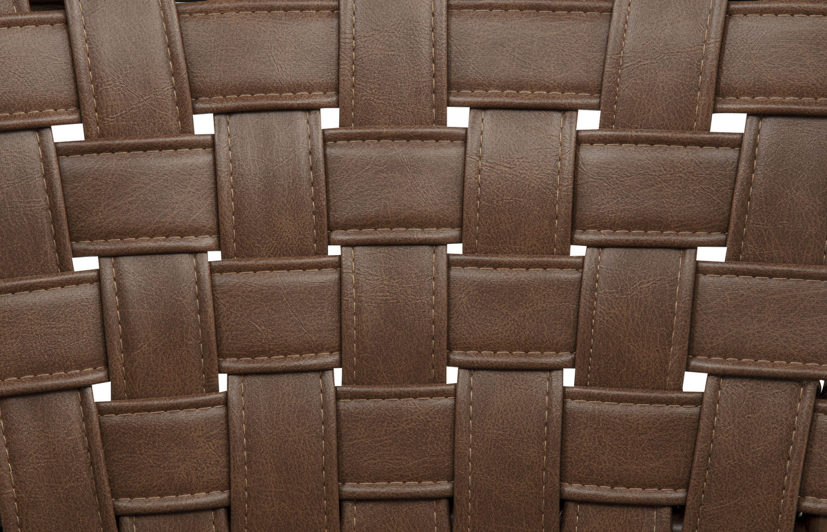 Tallis Brown Woven Leatherette Back Dining Side Chair (Set Of 2) - Ornate Home
