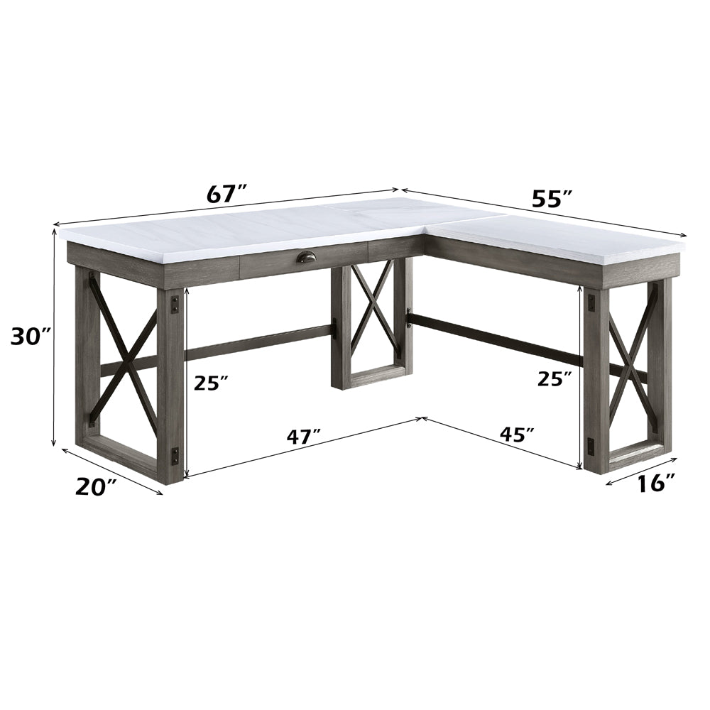Talmar Gray Writing Desk - Ornate Home