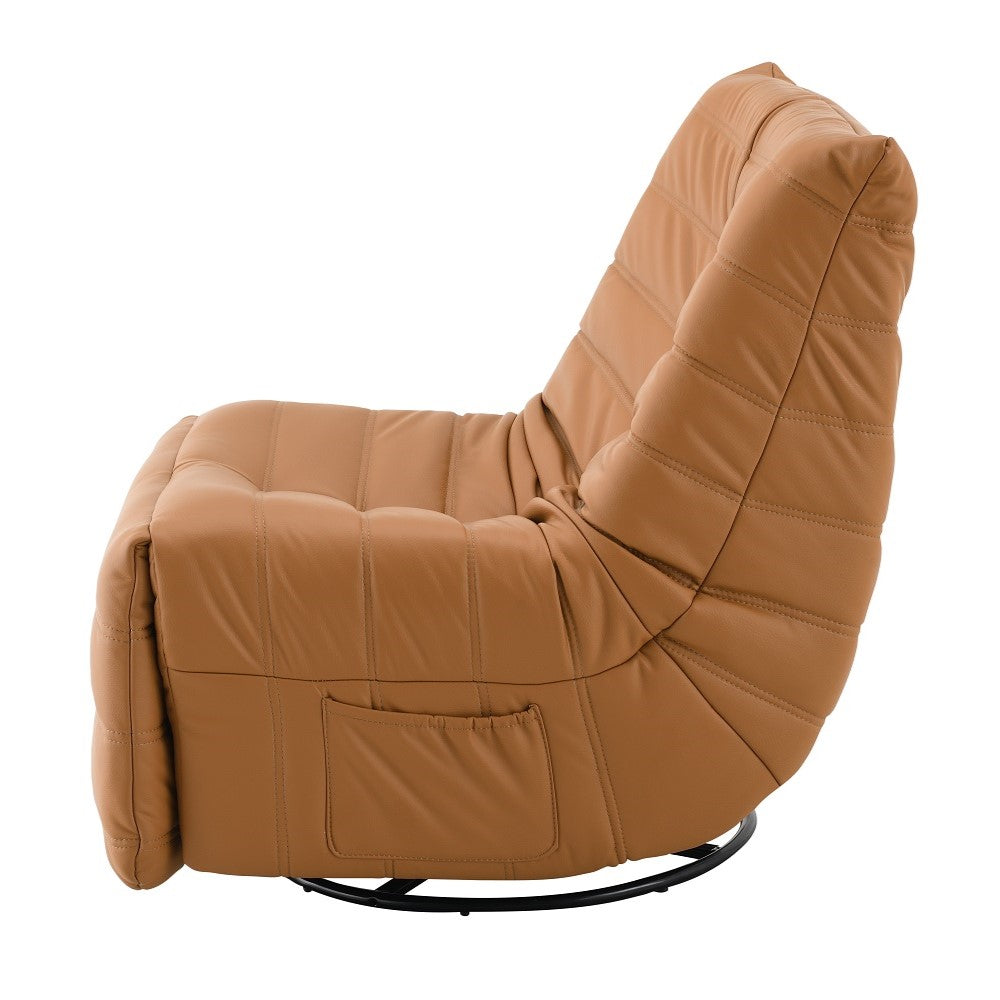 Talmon Orange Recliner W/Swivel - Ornate Home