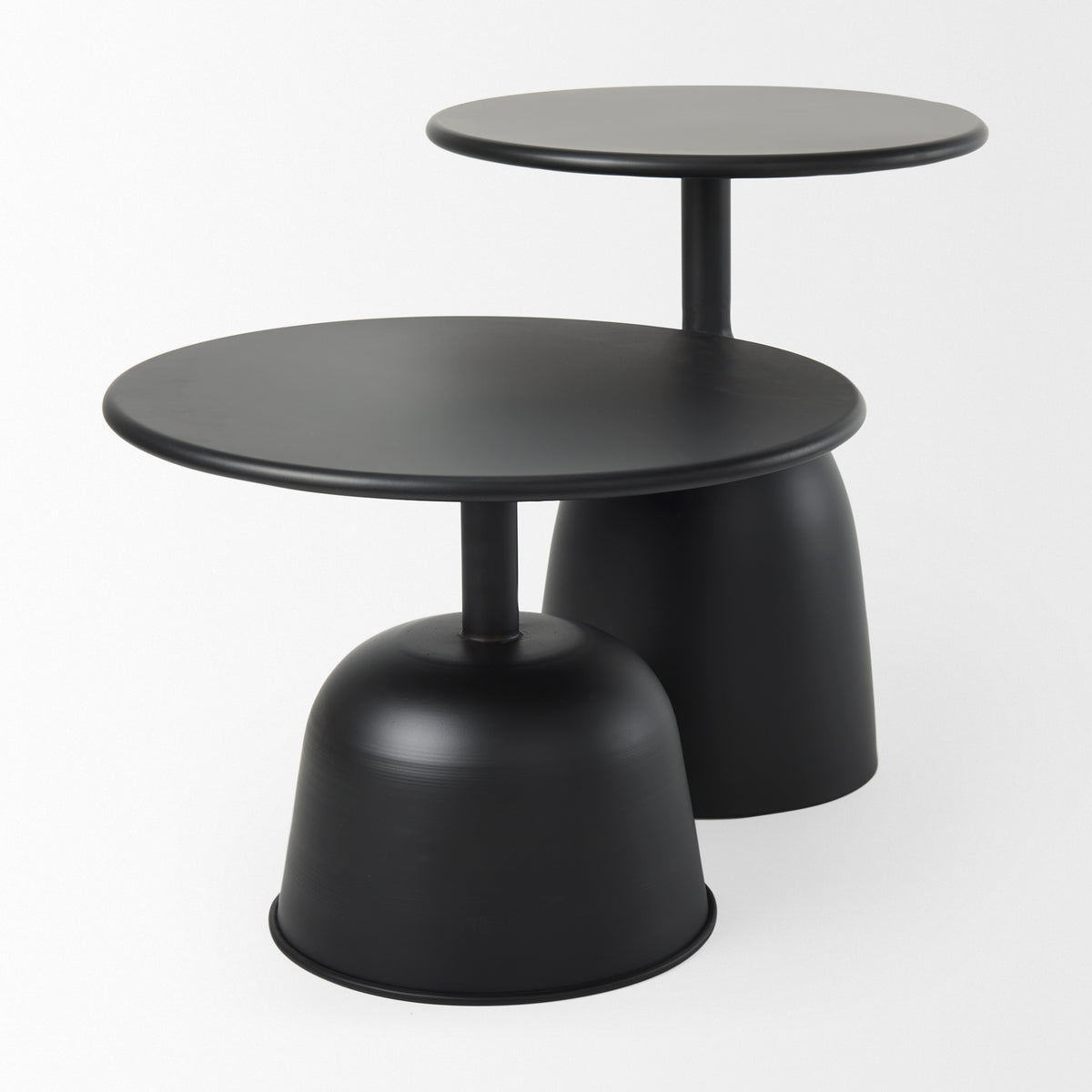 Talulla Matte Black 19.7"W Metal Accent Table - Ornate Home
