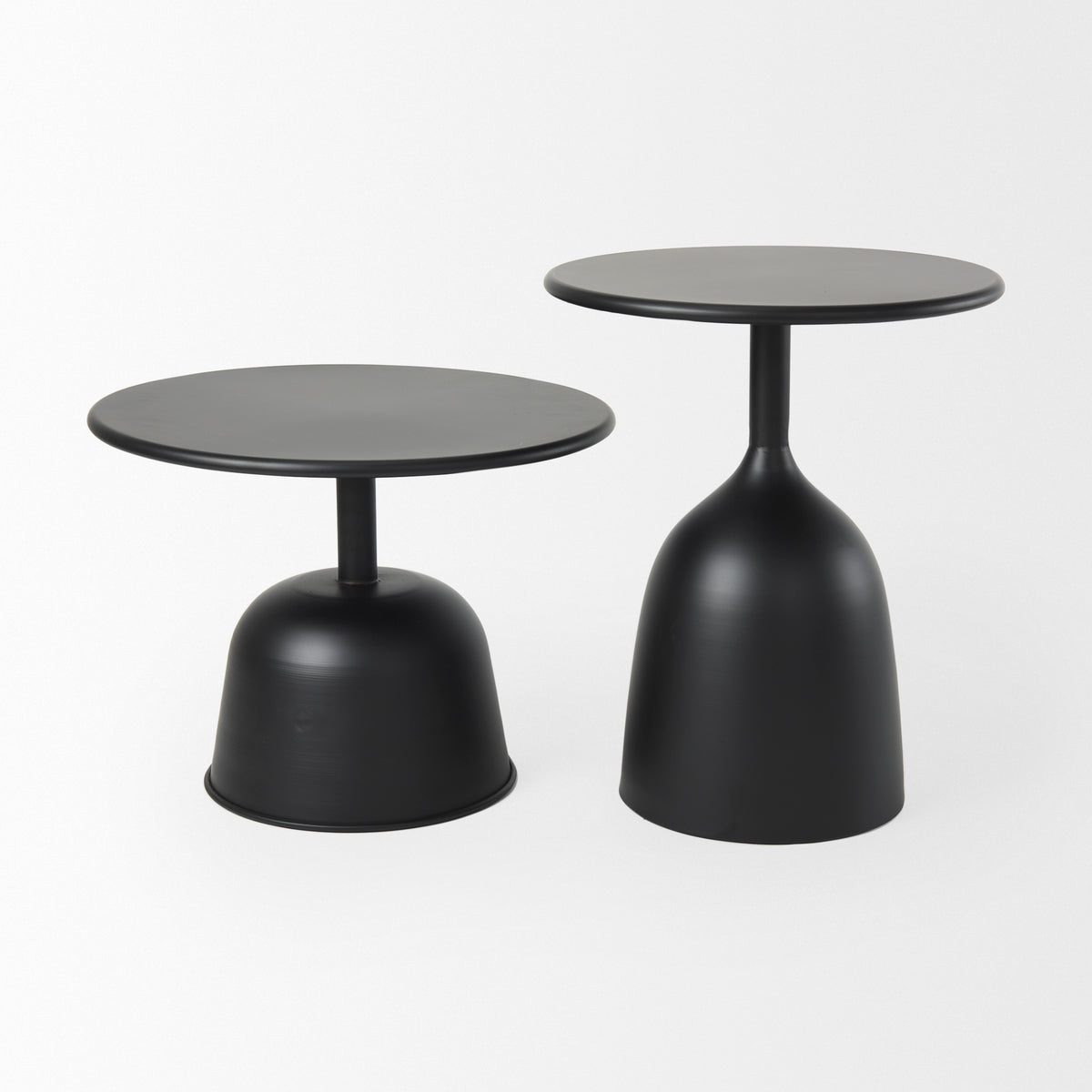Talulla Matte Black 19.7"W Metal Accent Table - Ornate Home