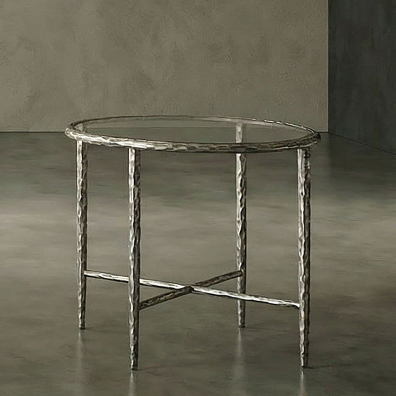 Talva Gunmetal End Table - Ornate Home