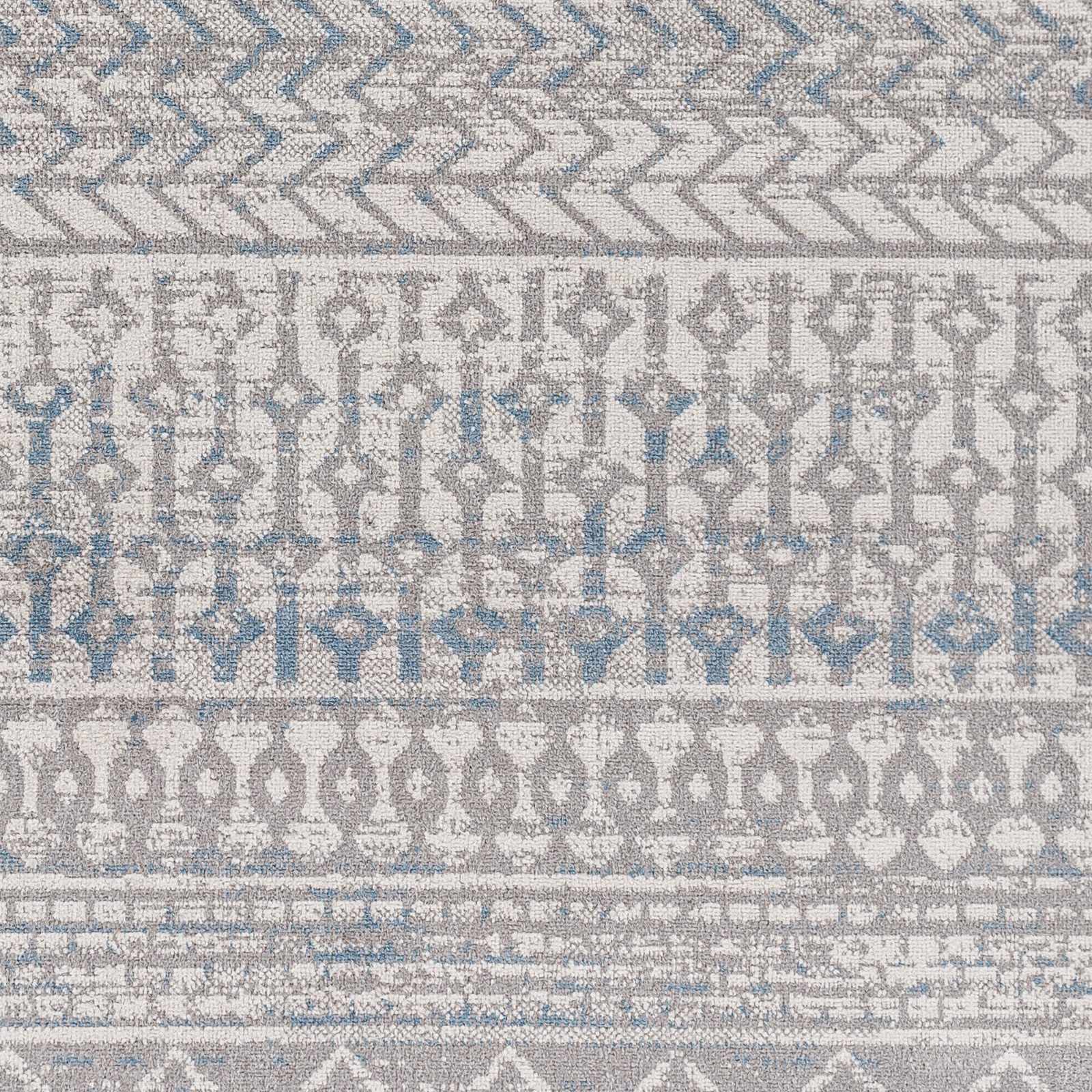 Tambac Blue & Gray Washable Area Rug - Clearance - Ornate Home
