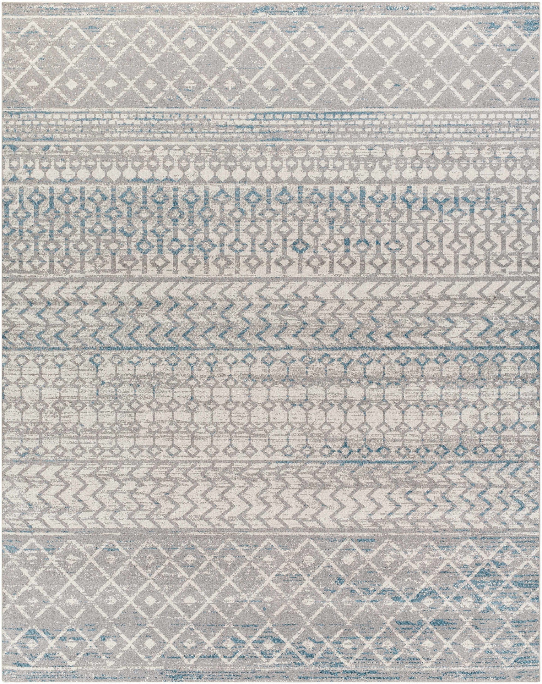 Tambac Blue & Gray Washable Area Rug - Clearance - Ornate Home