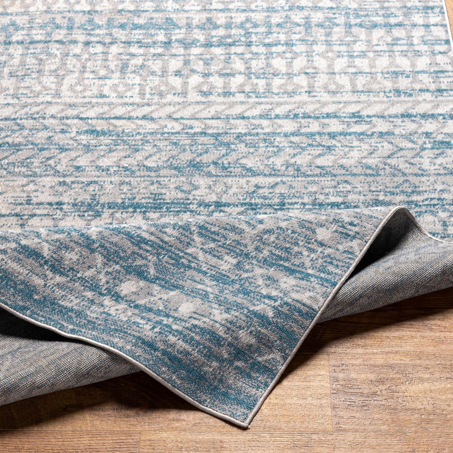 Tambac Blue Washable Area Rug - Clearance - Ornate Home
