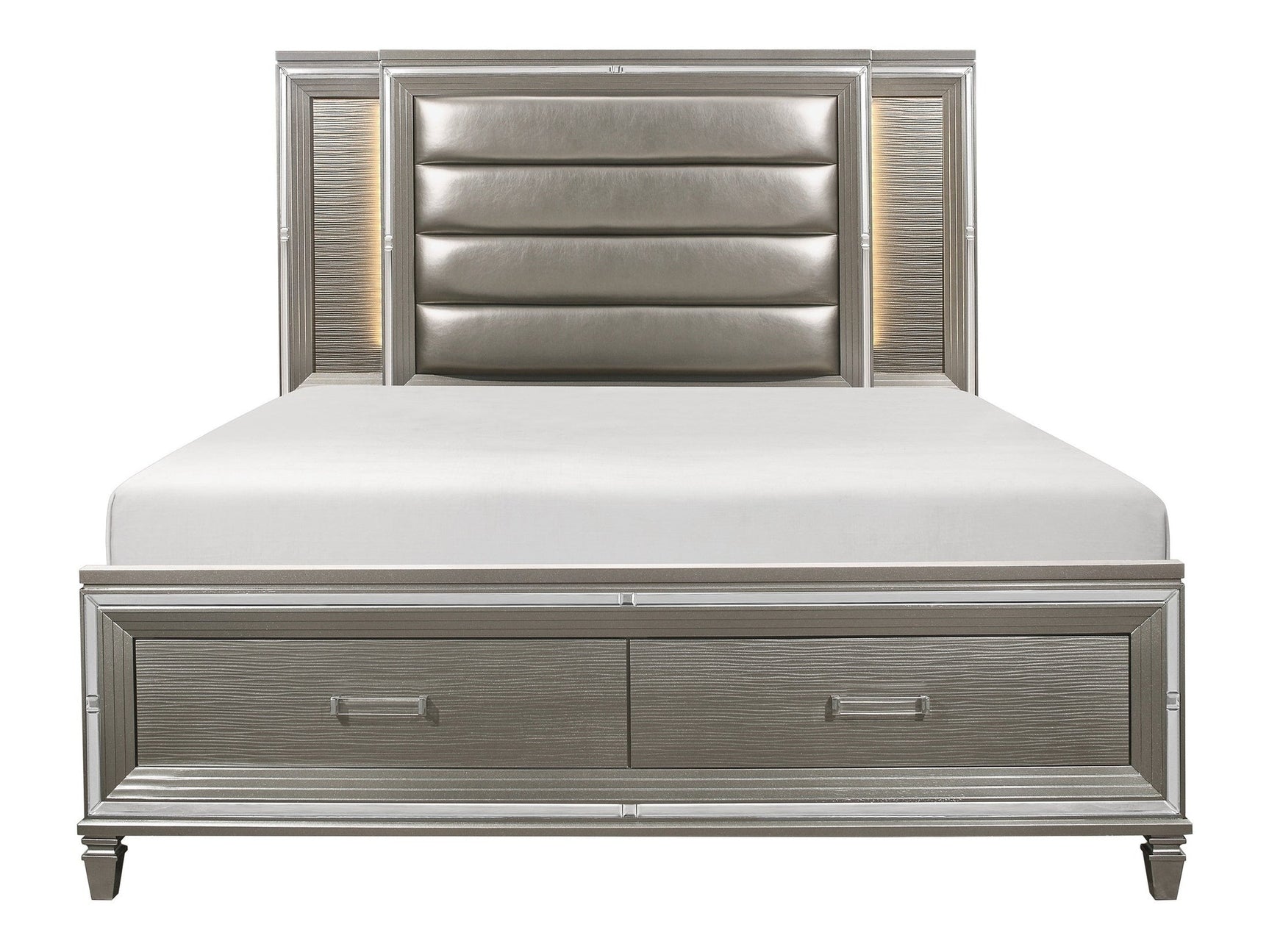 Tamsin Silver-Gray Eastern King Platform Bed - Ornate Home
