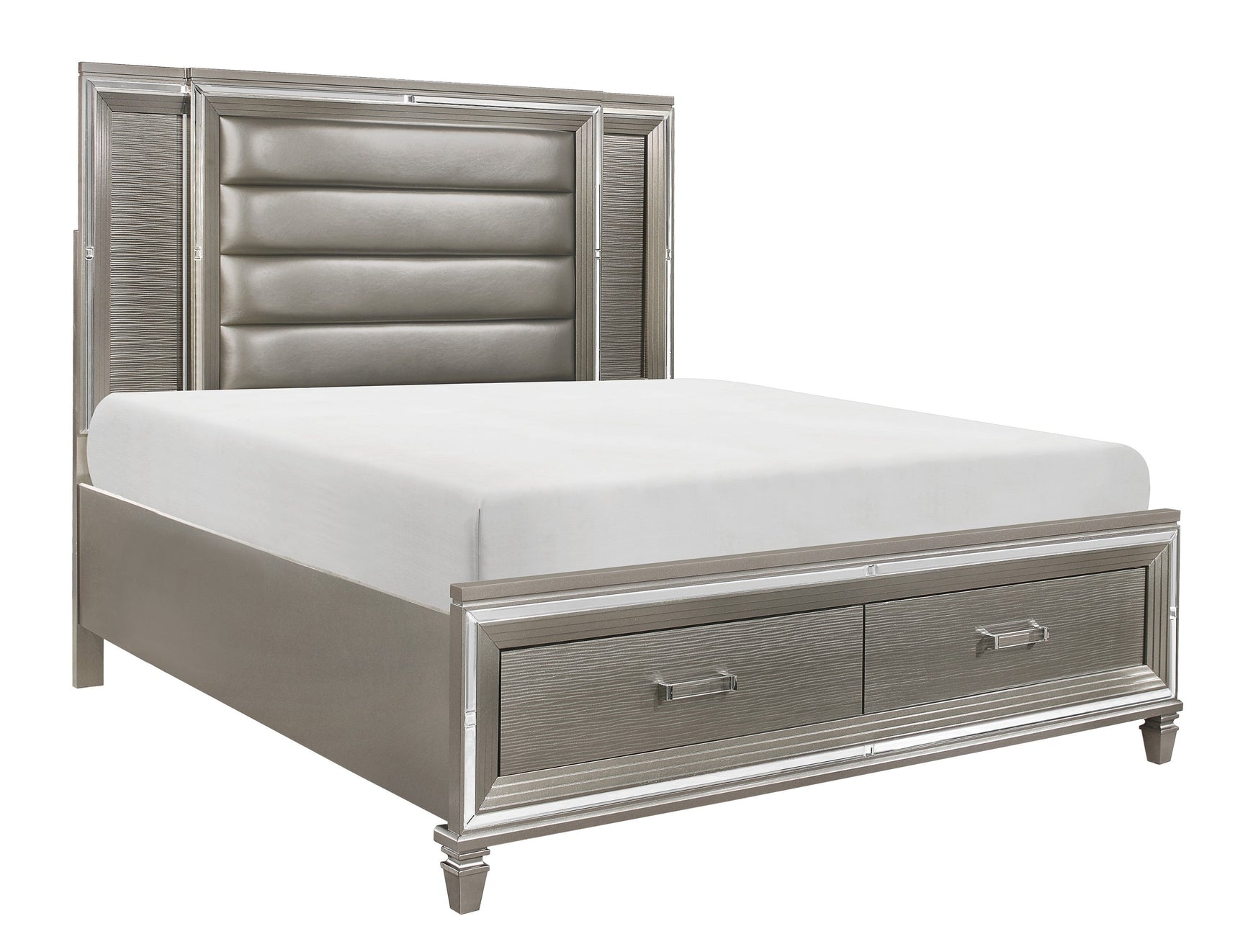 Tamsin Silver-Gray Eastern King Platform Bed - Ornate Home