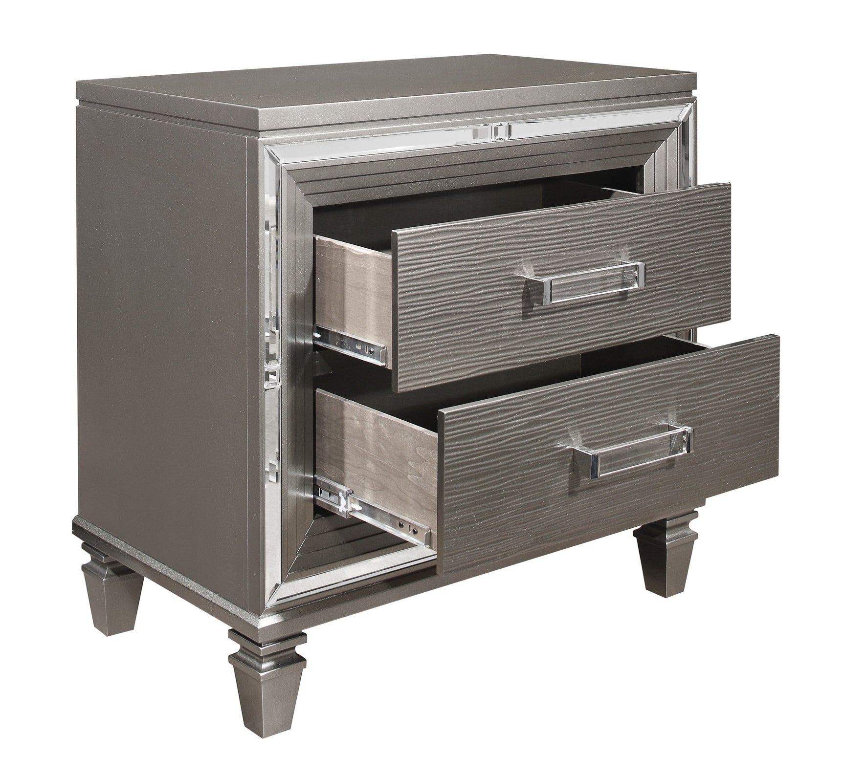 Tamsin Silver/Gray Nightstand - Ornate Home