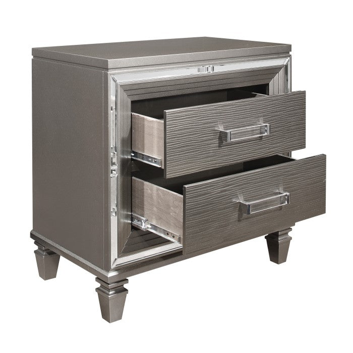 Tamsin Silver/Gray Nightstand - Ornate Home