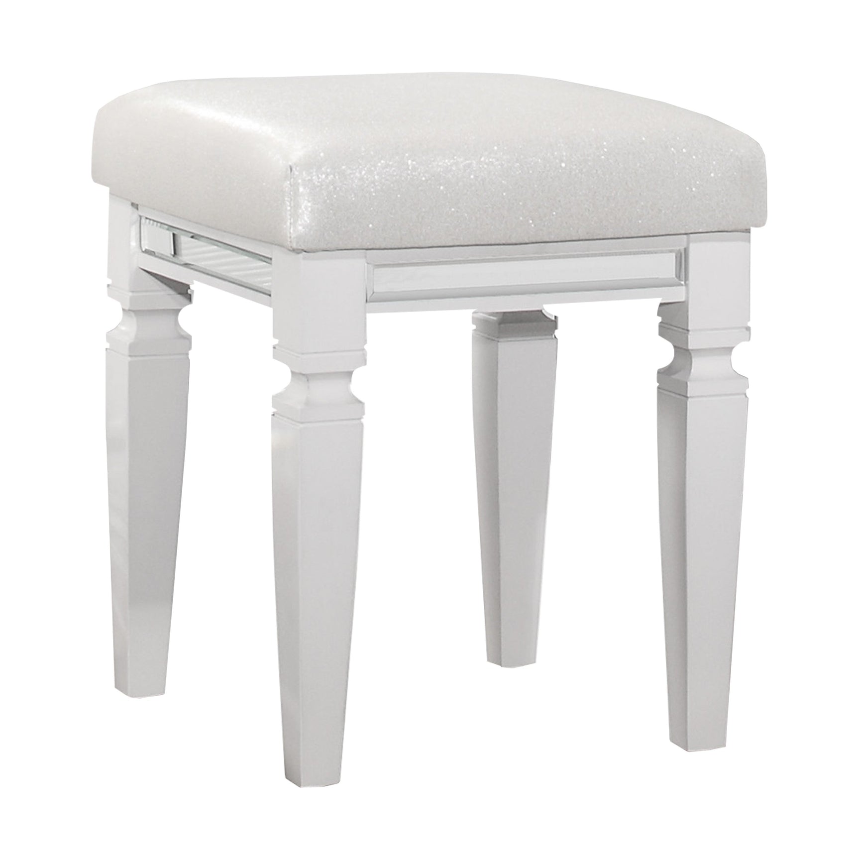 Tamsin White Vanity Stool - Ornate Home