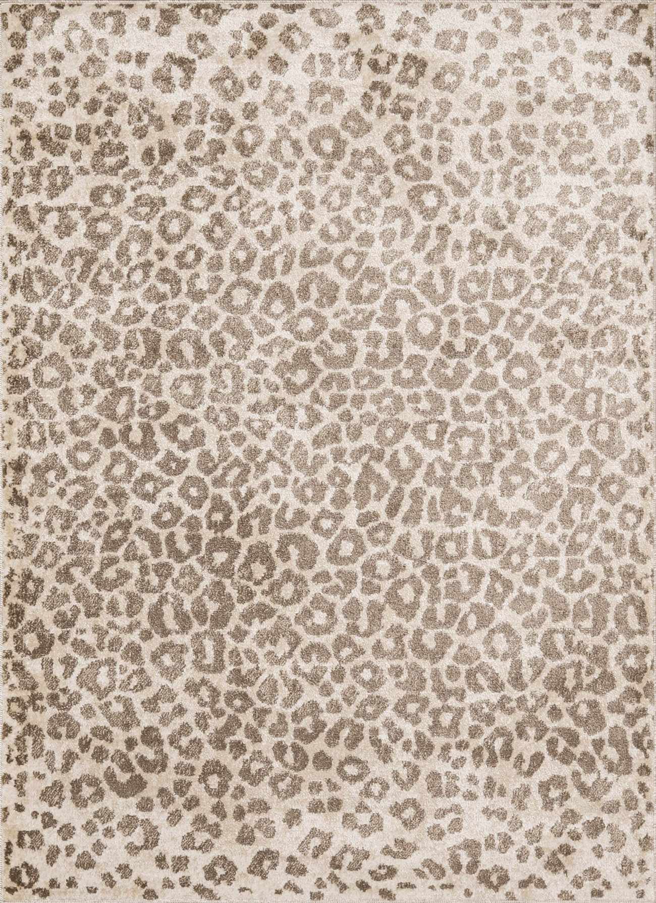 Tan Bonhill Leopard Print Area Rug - Ornate Home