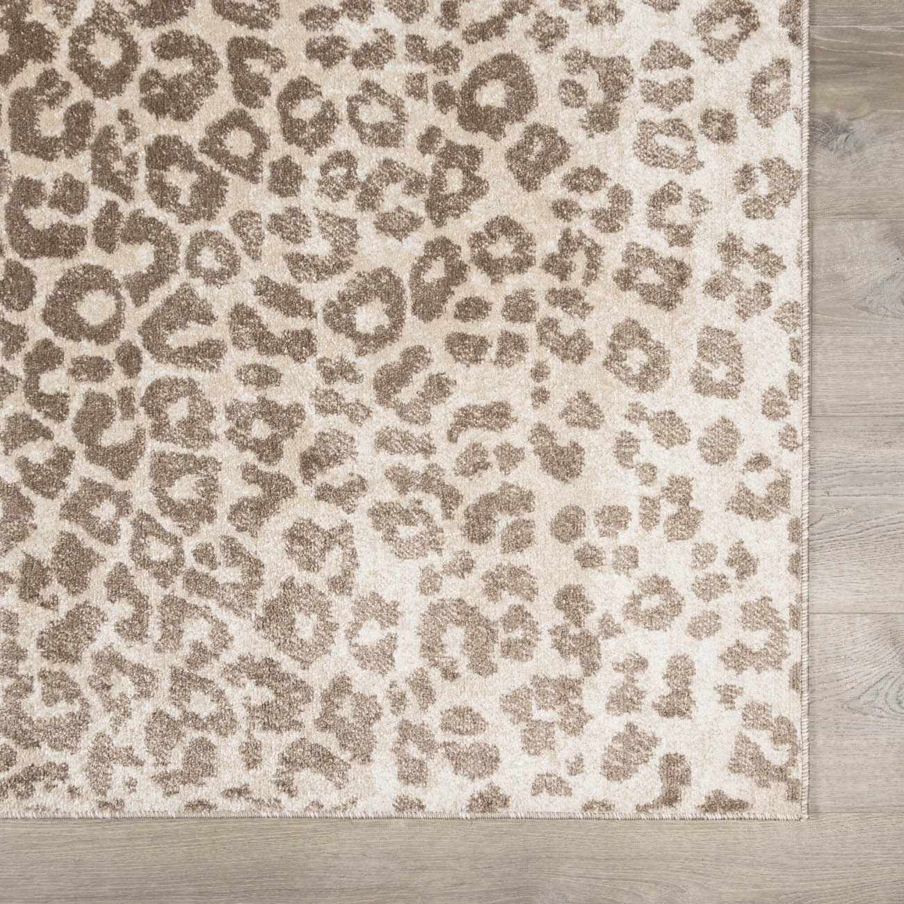 Tan Bonhill Leopard Print Area Rug - Ornate Home