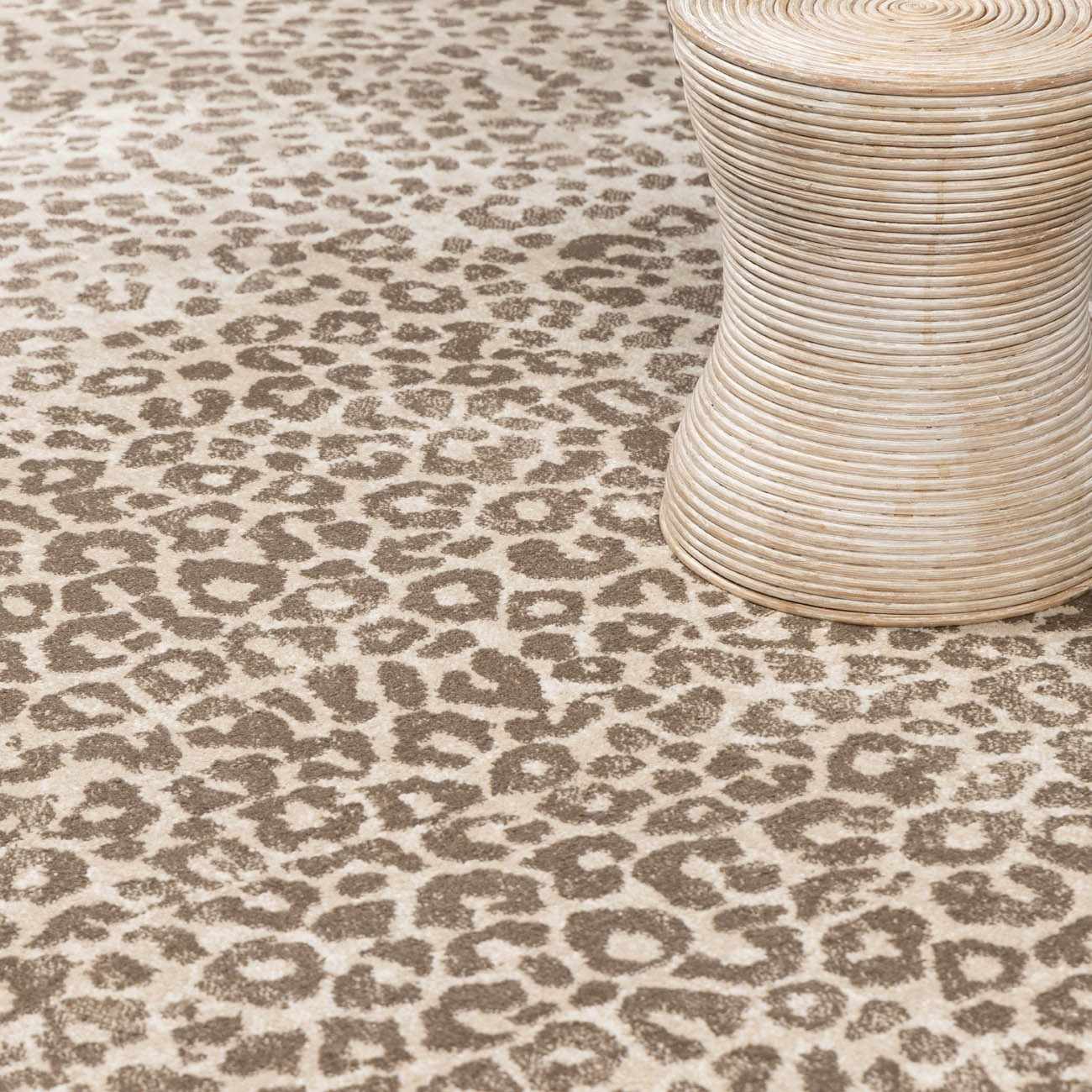 Tan Bonhill Leopard Print Area Rug - Ornate Home