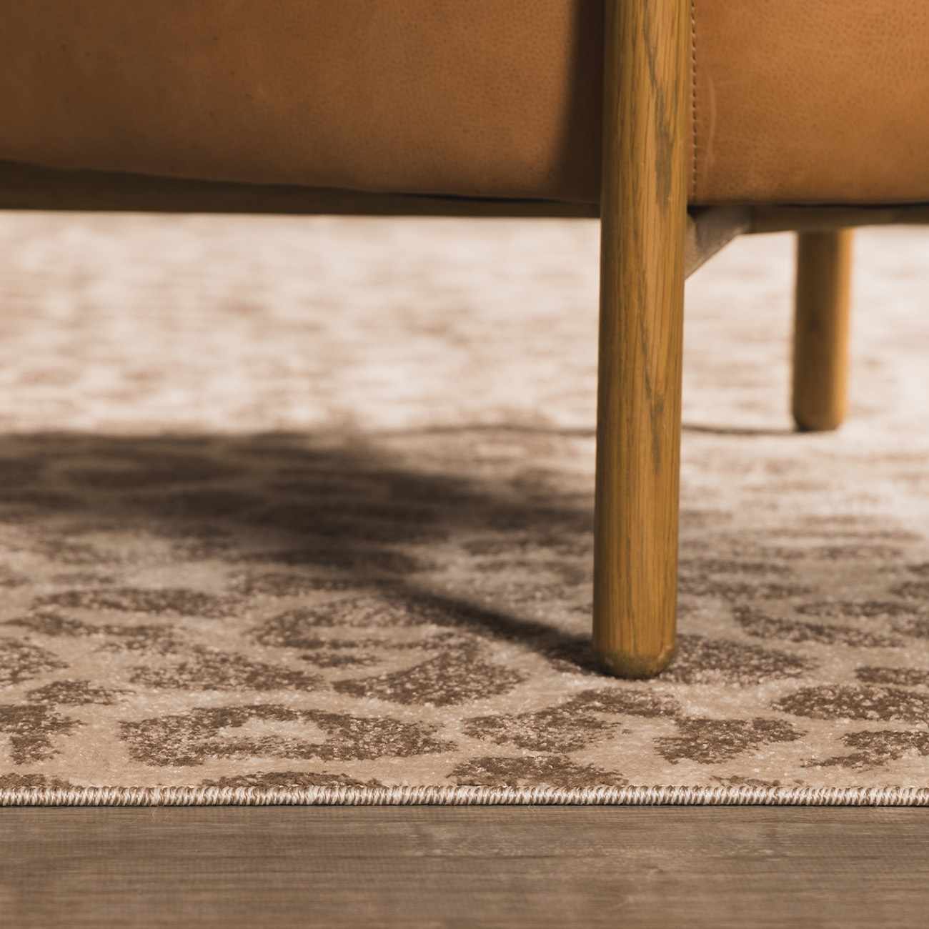 Tan Bonhill Leopard Print Area Rug - Ornate Home